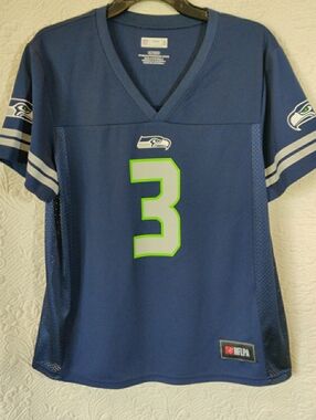 NFL Team Apparel Seattle Seahawks #3 Wilson Women’s Jersey Top Size XL